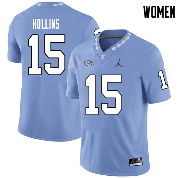 Jordan Brand Women #15 DeAndre Hollins North Carolina Tar Heels College Football Jerseys Sale-Caroli